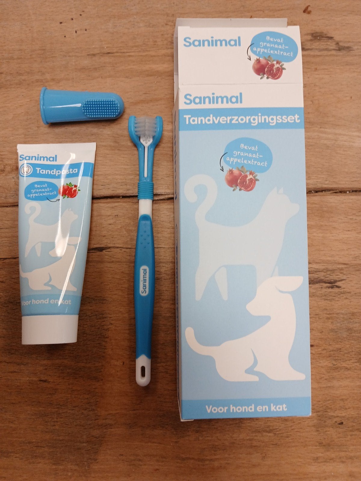 Tand verzorgingset hond / kat ACTIE, Sieraden, Tassen en Uiterlijk, Uiterlijk | Mondverzorging, Ophalen of Verzenden, Nieuw, Tandenborstel