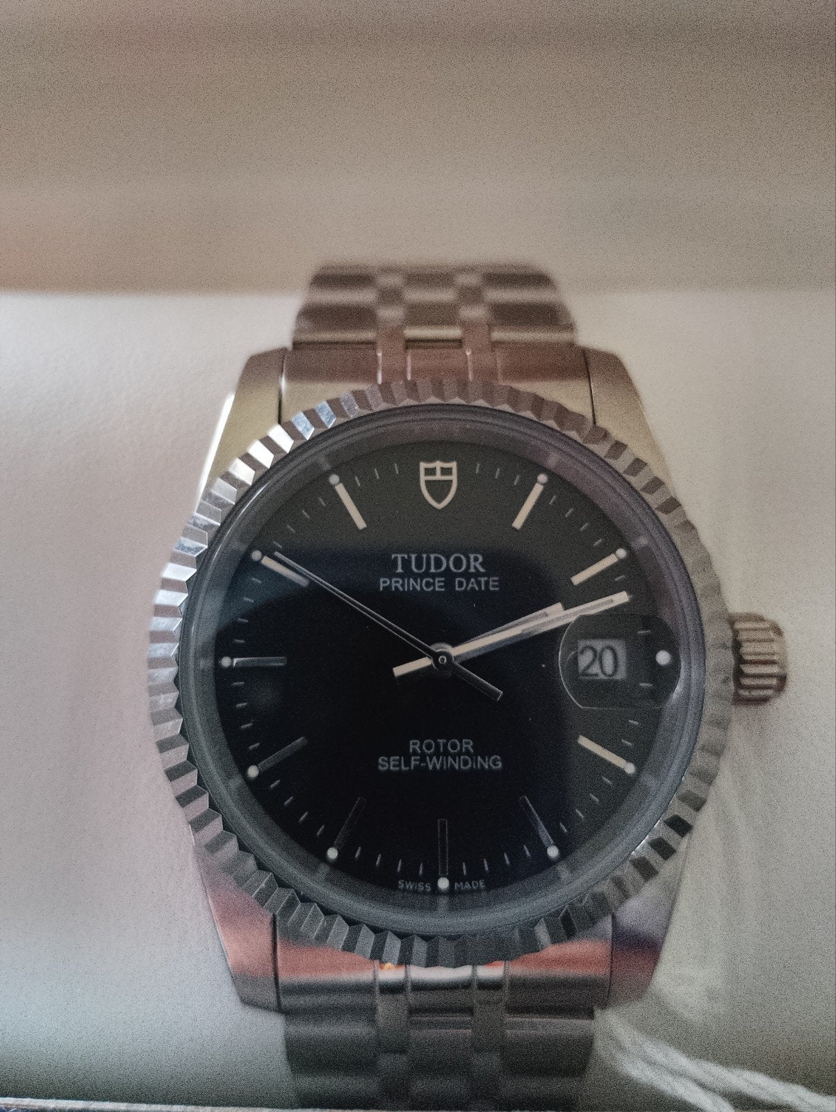 Tudor Prince Date 36 mm, Staal, Staal, Polshorloge, Nieuw