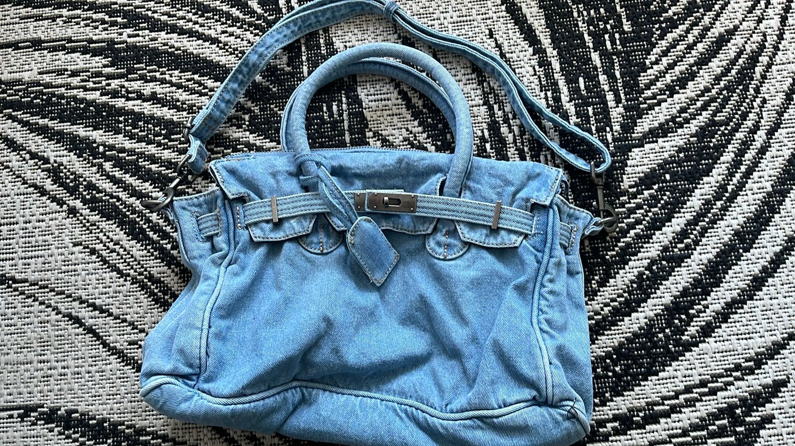 Parfois denim handtas, Sieraden, Tassen en Uiterlijk, Ophalen of Verzenden, Gebruikt, Blauw, Handtas