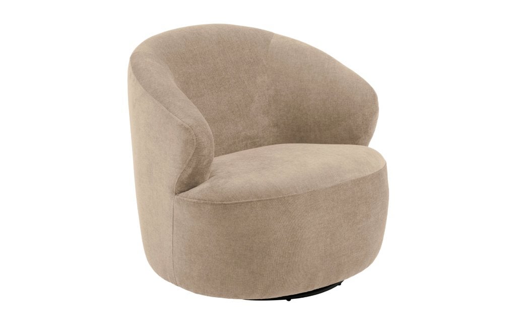 by fonQ Hug Draaibare Fauteuil Chenille Cappuccino |€549, nu, Byfonq, Byfonq, Nieuw, 75 tot 100 cm