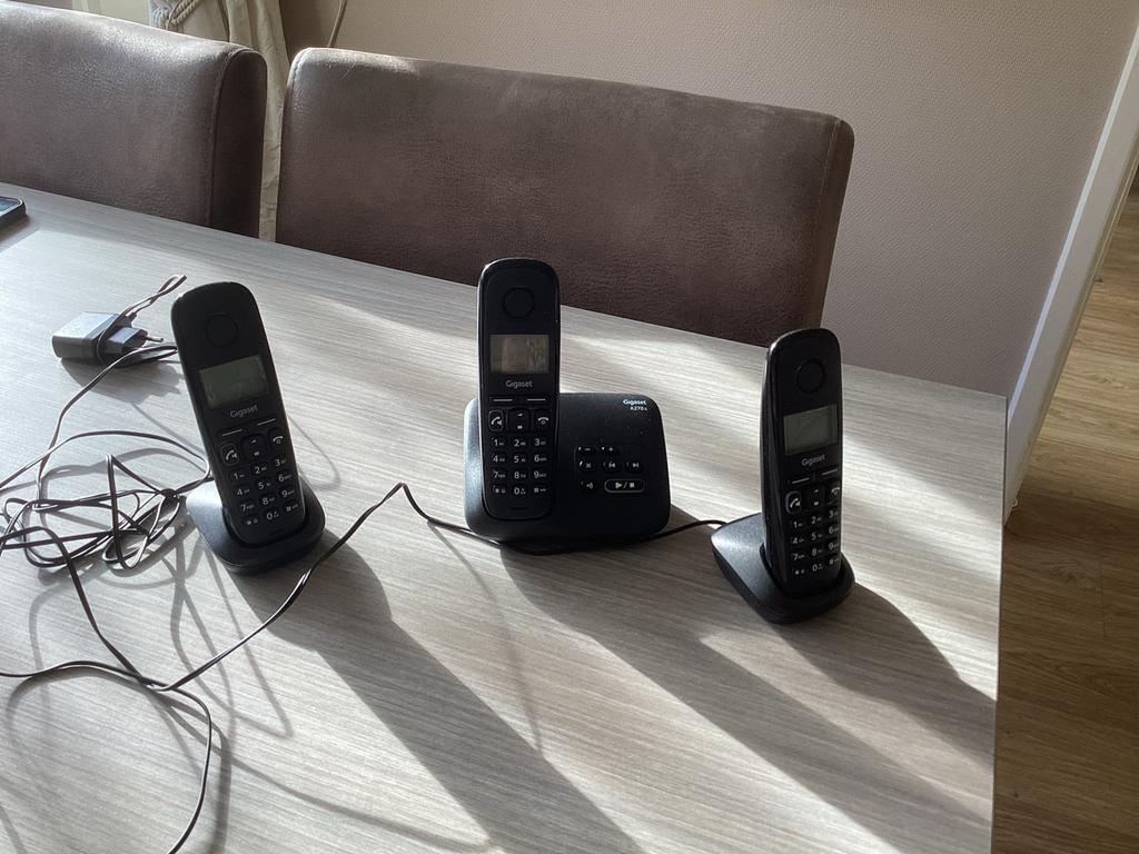 Gigaset A270 A - Draadloze Telefoon met Meerdere Handsets, Ophalen of Verzenden, Gebruikt, 3 handsets, Stralingsarm