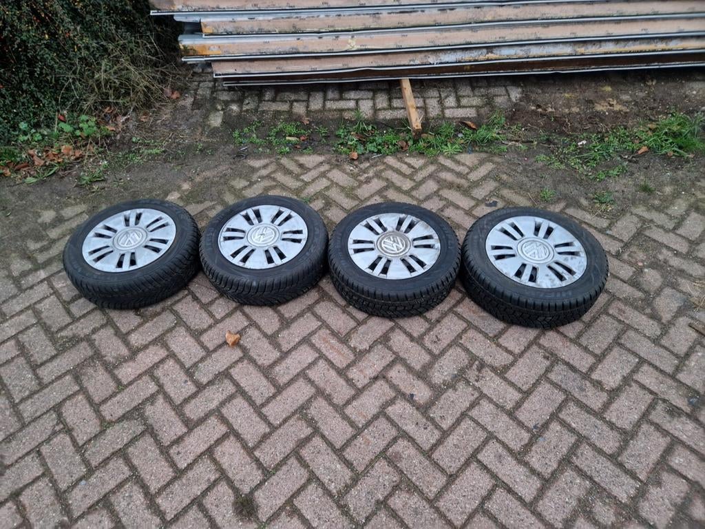 VW Caddy Winterbanden met Velg - Set van 4, Ophalen, 14 inch, Banden en Velgen, Winterbanden