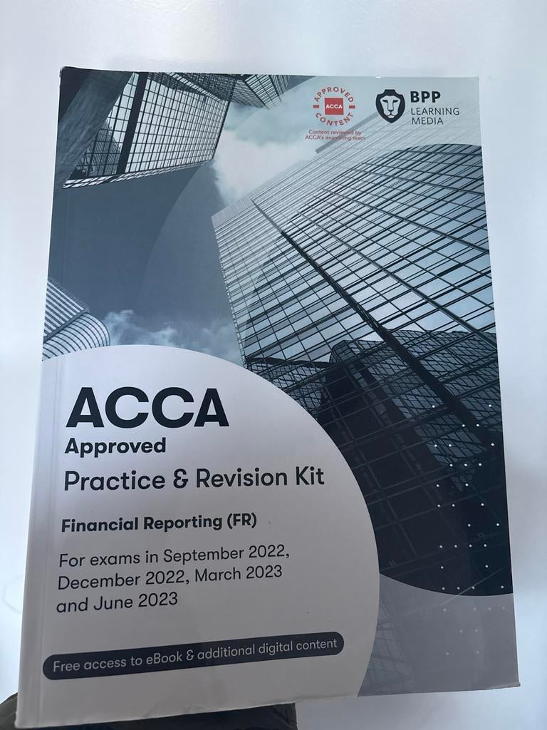 ACCA Practice & Revision Kit - Financial Reporting, Boeken, Ophalen of Verzenden, Beta, Zo goed als nieuw, HBO
