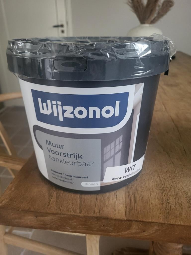 Wijzonol Muurvoorstrijk Wit - Binnen, Doe-het-zelf en Verbouw, Verf, Beits en Lak, Nieuw, Verf, Minder dan 5 liter, Wit, Ophalen