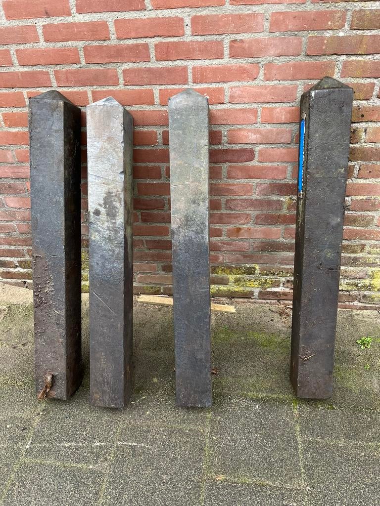 Kunststof tuinpalen 1 meter diamantkoppaal 12x12 cm tuinpaal, Tuin en Terras, Palen, Balken en Planken, Ophalen, Gebruikt, Minder dan 180 cm