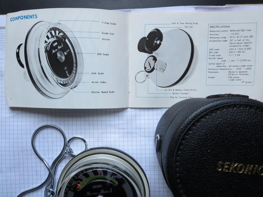 Sekonic Marine meter, lichtmeter voor onderwater fotografie, Audio, Tv en Foto, Fotografie | Fotostudio en Toebehoren, Ophalen of Verzenden