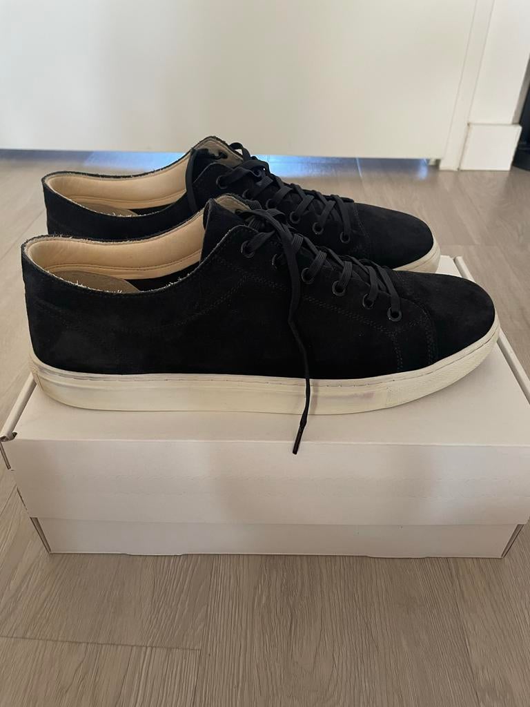 ETQ LT01 Navy Flat White Maat 47, Blauw, Ophalen of Verzenden, Sneakers of Gympen, Gedragen