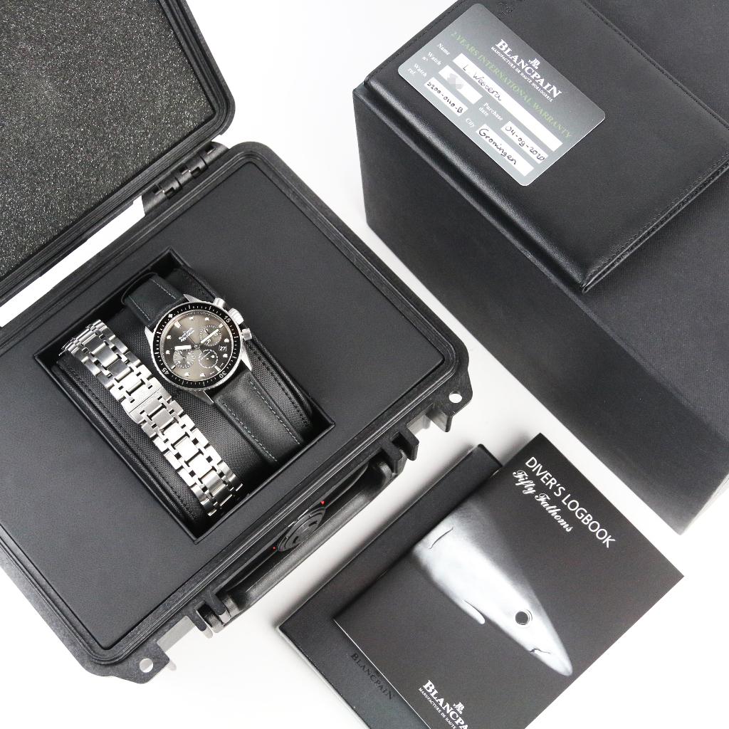 Blancpain Fifty Fathoms Bathyscaphe 43 (Zeer goed/ 2020), Sieraden, Tassen en Uiterlijk, Overige merken, Staal, Staal, Polshorloge