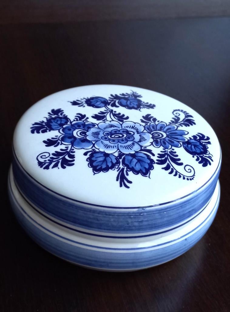 Delft Porcelain Dresser Box delfts blauw AG sieraden potje, Ophalen of Verzenden