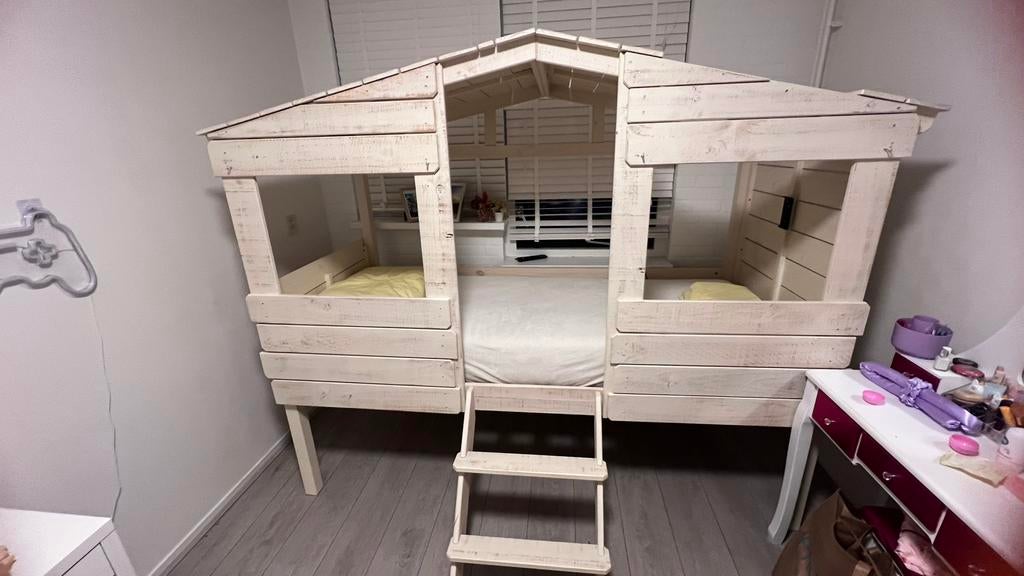 IKEA Boom­hutbed/Hoogslaper–€100 incl.matras & trap, Ophalen, Gebruikt, Hoogslaper