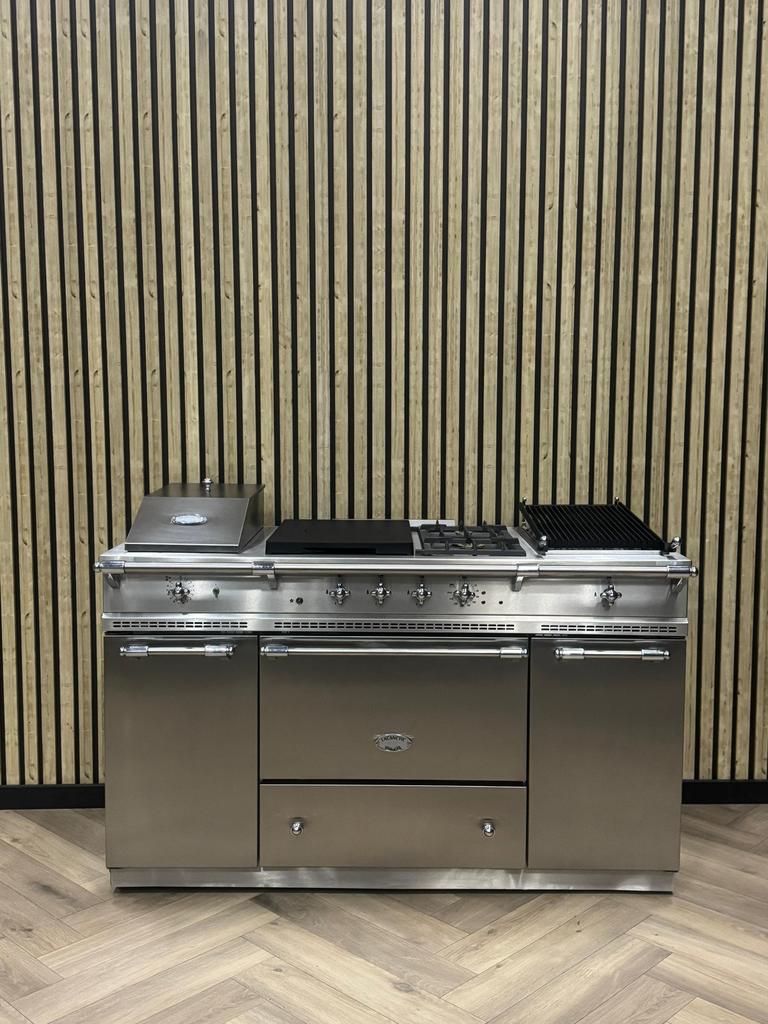 Luxe Lacanche 150cm Fornuis Inox Gas + Coup de feu
