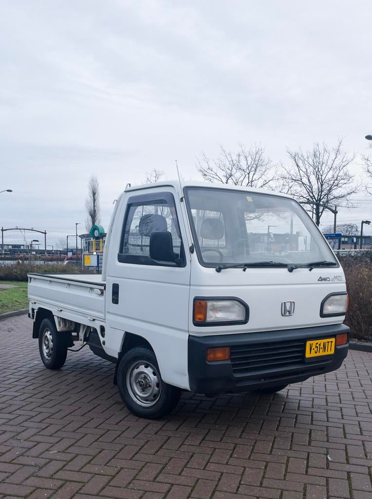 Honda Acty 1993 | 4x4 | Originele JDM Kei truck!, Auto's, Bestelauto's, Overige merken, Radio, Wit, 39 pk