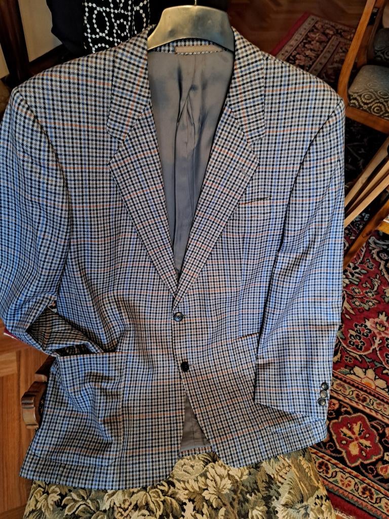 Ruit kolbert colbert oa blauw mt 52 Dormeuil, Ophalen of Verzenden, Zo goed als nieuw, Blauw, Dormeuil