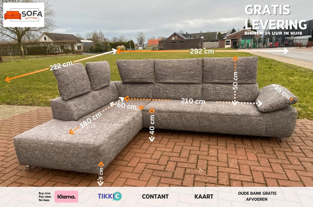 Montèl Unique Stoffen Hoekbank–Diepe Lounge–Gratis Levering, 250 tot 300 cm, Verzenden, Hoekbank, 75 tot 100 cm