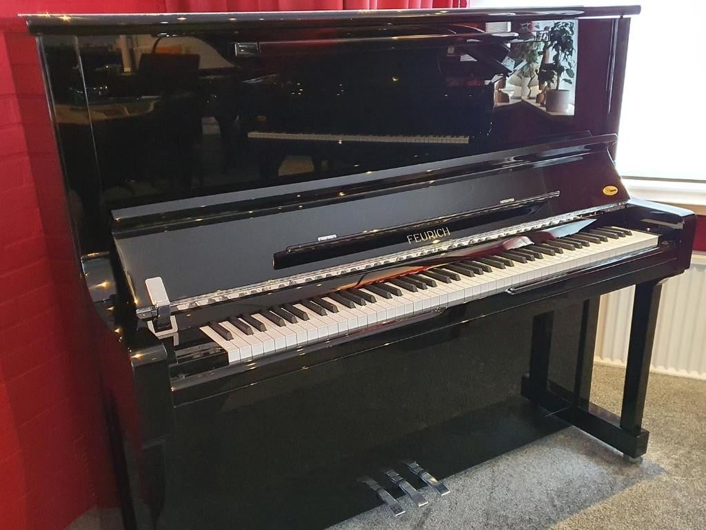 Feurich concert 133 Piano nieuw, Zwart, Nieuw, Ophalen of Verzenden, Piano
