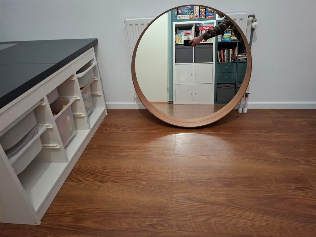 Ikea Spiegel Stockholm 80 cm, Ophalen, Rond, Zo goed als nieuw, 75 tot 100 cm