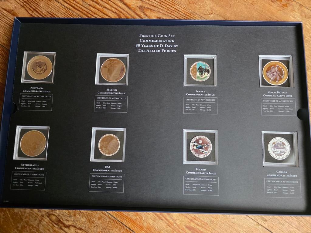 Prestige Coin Set 80 Jaar D-Day Geallieerde Troepen, Ophalen of Verzenden, Nederland en Buitenland, Munten