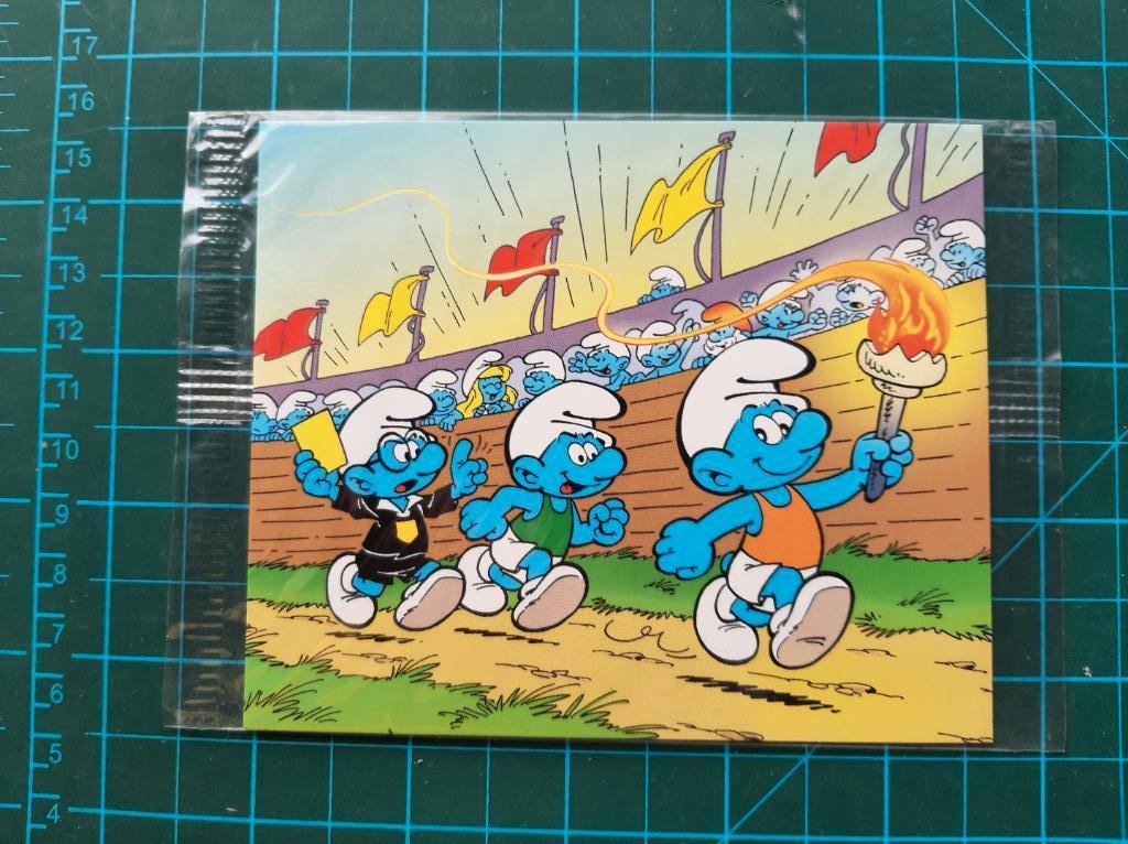 ansichtkaart 323) Bolletje beschuit de Smurfen., Verzamelen, Merken en Reclamevoorwerpen, Ophalen of Verzenden, Nieuw, Overige typen