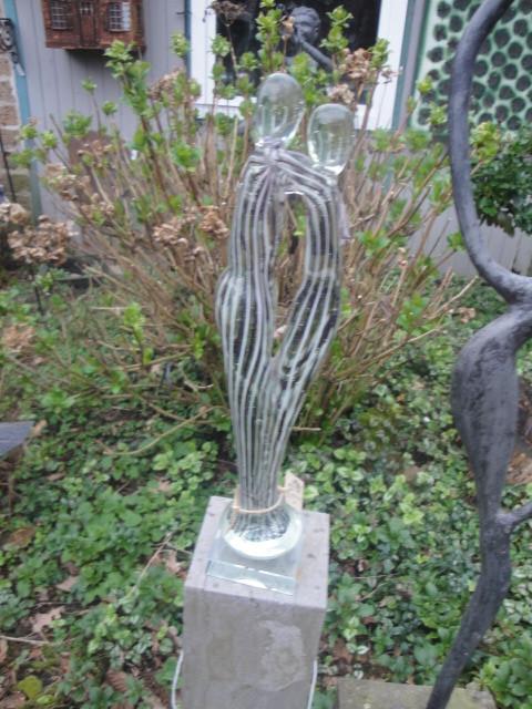 glas kunst glassculptuur beeldje apart, Antiek en Kunst, Ophalen of Verzenden