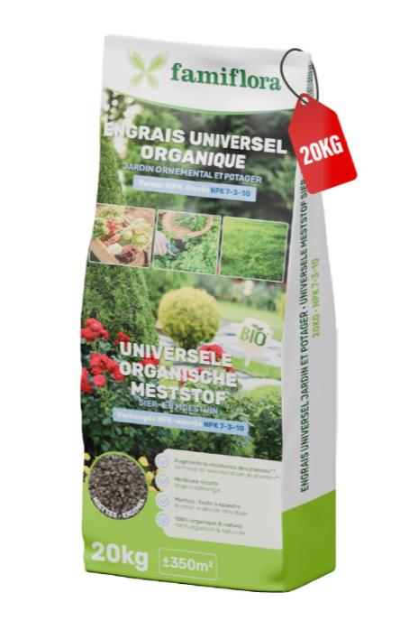 Famiflora meststof universeel - 20 kg - bio, Ophalen of Verzenden, Kunstmest