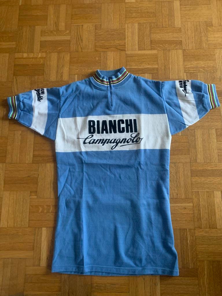 Vintage Bianchi Campagnolo Wielrenshirt, Ophalen of Verzenden, Gebruikt, Helm