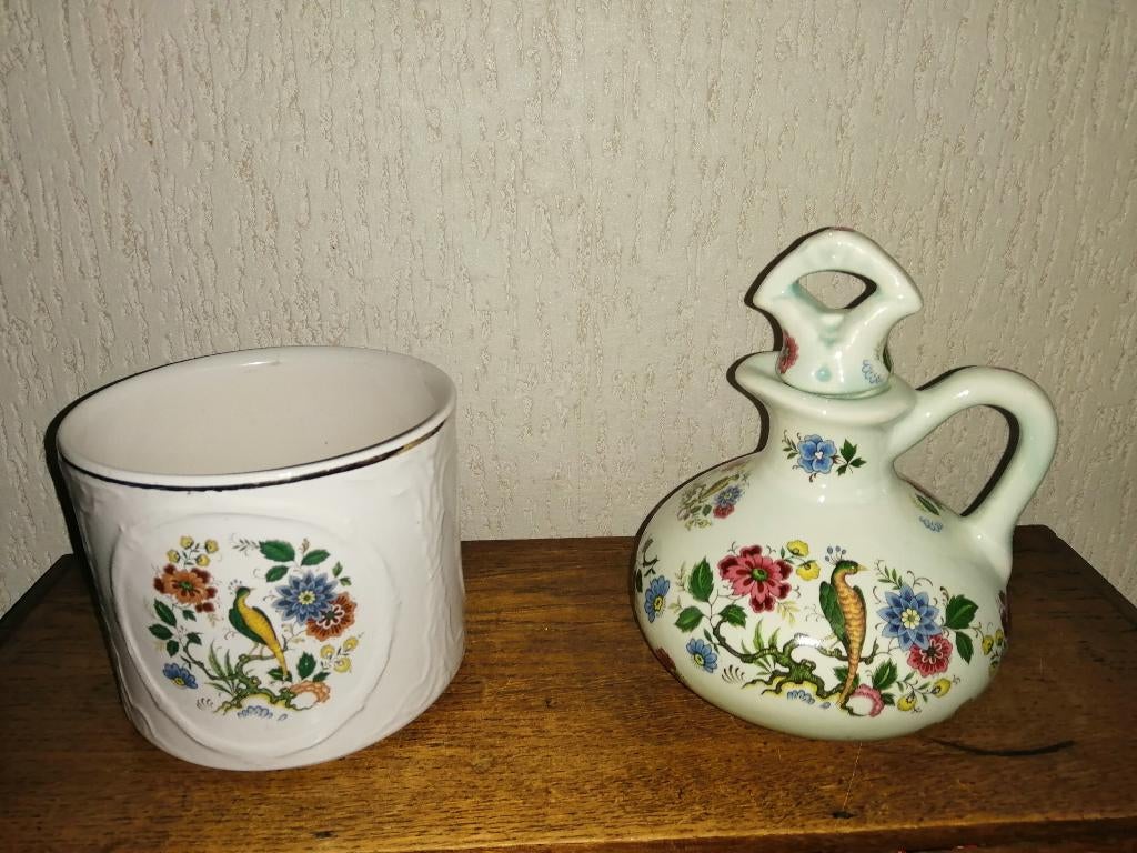Fankton Tegelen - bloempot - kruik, Ophalen of Verzenden, Zo goed als nieuw, Porselein, Overige typen