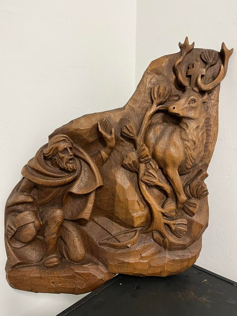 Houtsnijwerk Jachttafereel, Antiek en Kunst, Ophalen of Verzenden