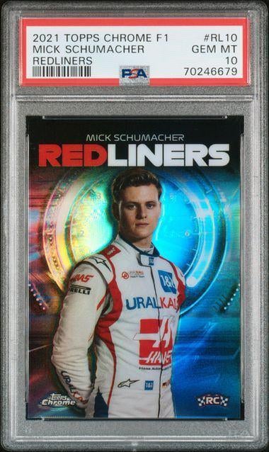 Mick Schumacher | PSA 10 | Formula 1 | 2021 Topps Chrome F1, Ophalen of Verzenden, Zo goed als nieuw, Plaatje