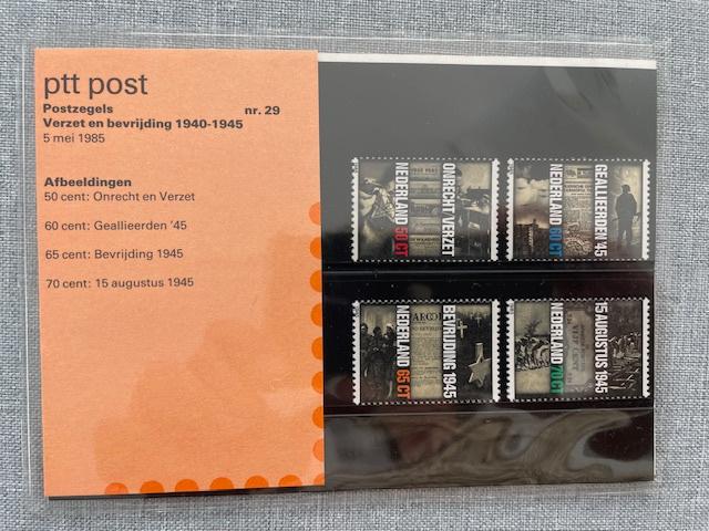 Postzegelmapje PZM29 - Verzet en Bevrijding 1985 Postfris, Postzegels en Munten, Postzegels | Nederland, Ophalen of Verzenden