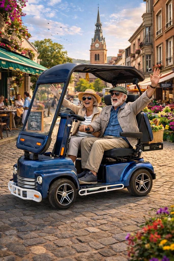 Scootmobiel Duo 2 personen TTZ Electric, Diversen, Overige merken, Nieuw, Ophalen of Verzenden, 16 km/u of meer