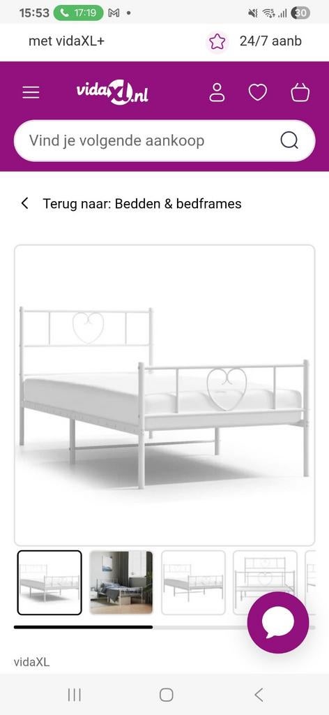 1 persoons bed., Huis en Inrichting, Ophalen, Eenpersoons, Zo goed als nieuw, 90 cm