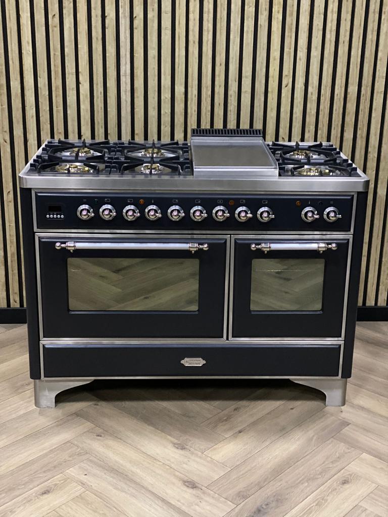 Prachtig Boretti Fornuis 120 cm Gas 7 pits + Frytop