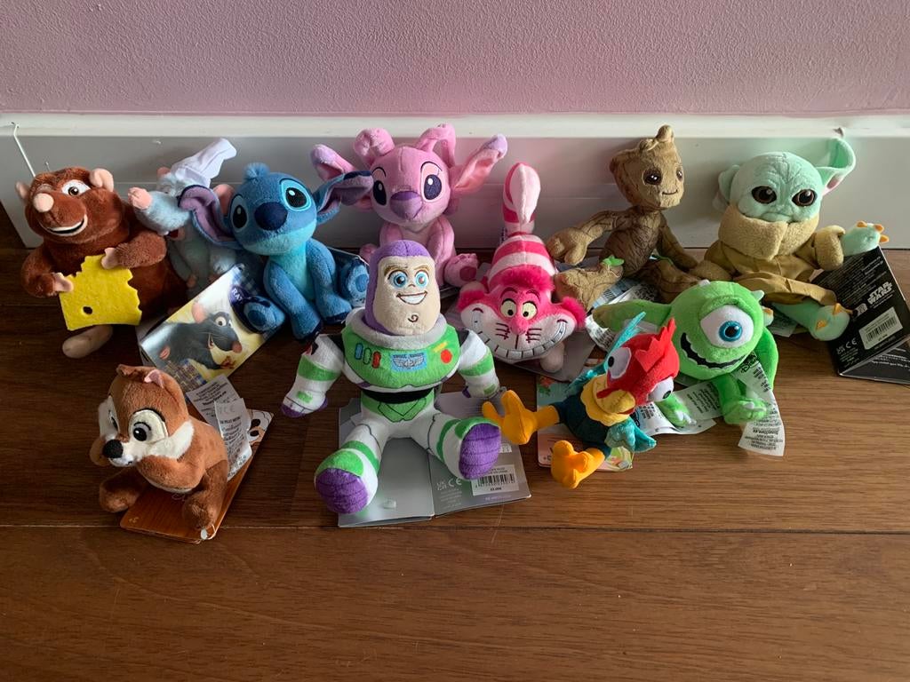 Disneyland shoulder plush div karakters nieuw met kaartje, Verzamelen, Disney, Ophalen of Verzenden, Overige figuren, Nieuw, Knuffel