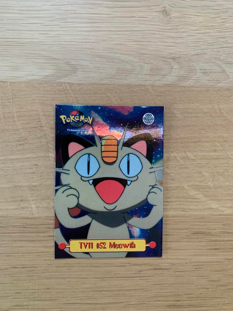 Meowth TV11 Holo Foil 1995 - Pokémonkaart, Ophalen of Verzenden, Gebruikt, Losse kaart, Foil