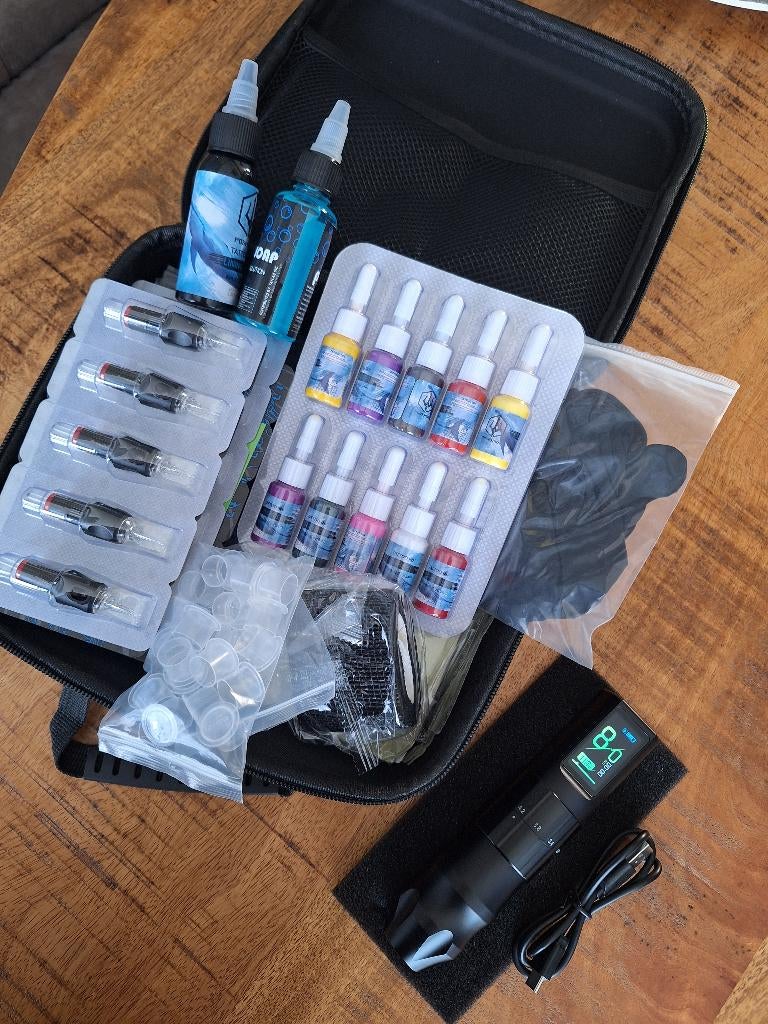 Tattoo Pen Nieuw Super  Machine Compleet Set, Hobby en Vrije tijd, Tekenen, Ophalen of Verzenden, Nieuw, Overige typen