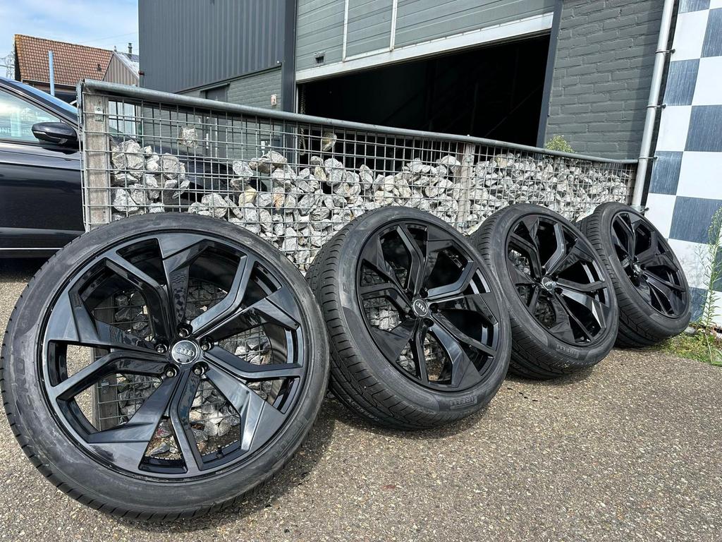 22 inch Audi E-Tron velgen 5x112 + Pirelli P-zero Q7 Q8, 265 mm, Banden en Velgen, Nieuw, Overige maten