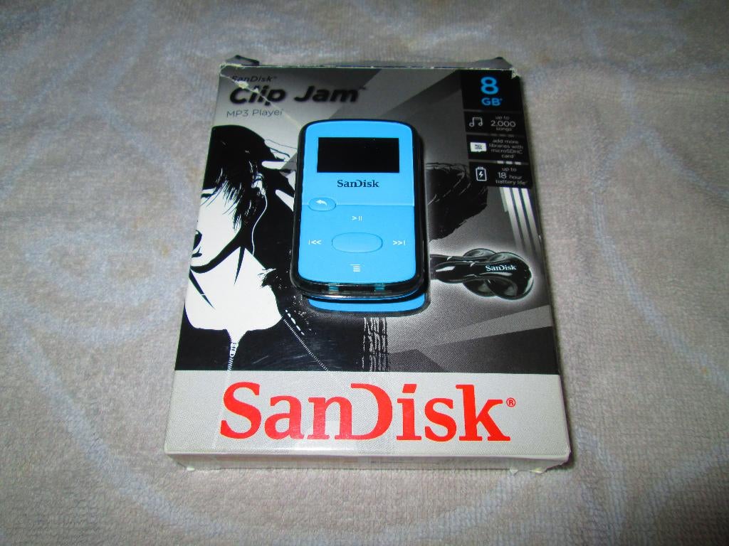 8gb mp3 speler, Ophalen, Overige types, Blauw, Zo goed als nieuw