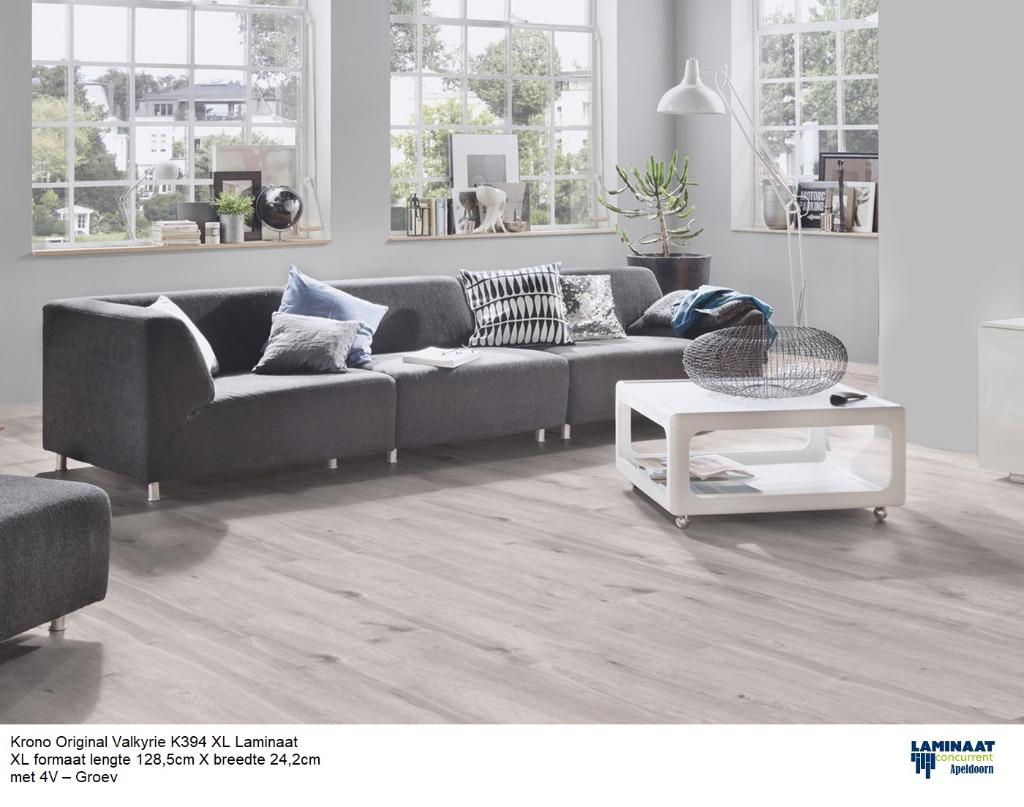 68m2 Laminaat Valkyrie K394 24cm brede 8mm dik = €795, Laminaat vloer light grijs, 75 m² of meer, Ophalen of Verzenden, Zo goed als nieuw