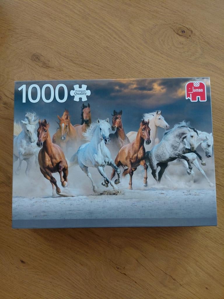 Paarden puzzel, 1000 stukjes., Hobby en Vrije tijd, Denksport en Puzzels, Ophalen, 500 t/m 1500 stukjes, Zo goed als nieuw