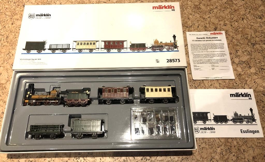 Treinset Märklin H0 28573, Württemberger zug Um 1859, Hobby en Vrije tijd, Modeltreinen | H0, Wisselstroom, Treinset, Ophalen of Verzenden