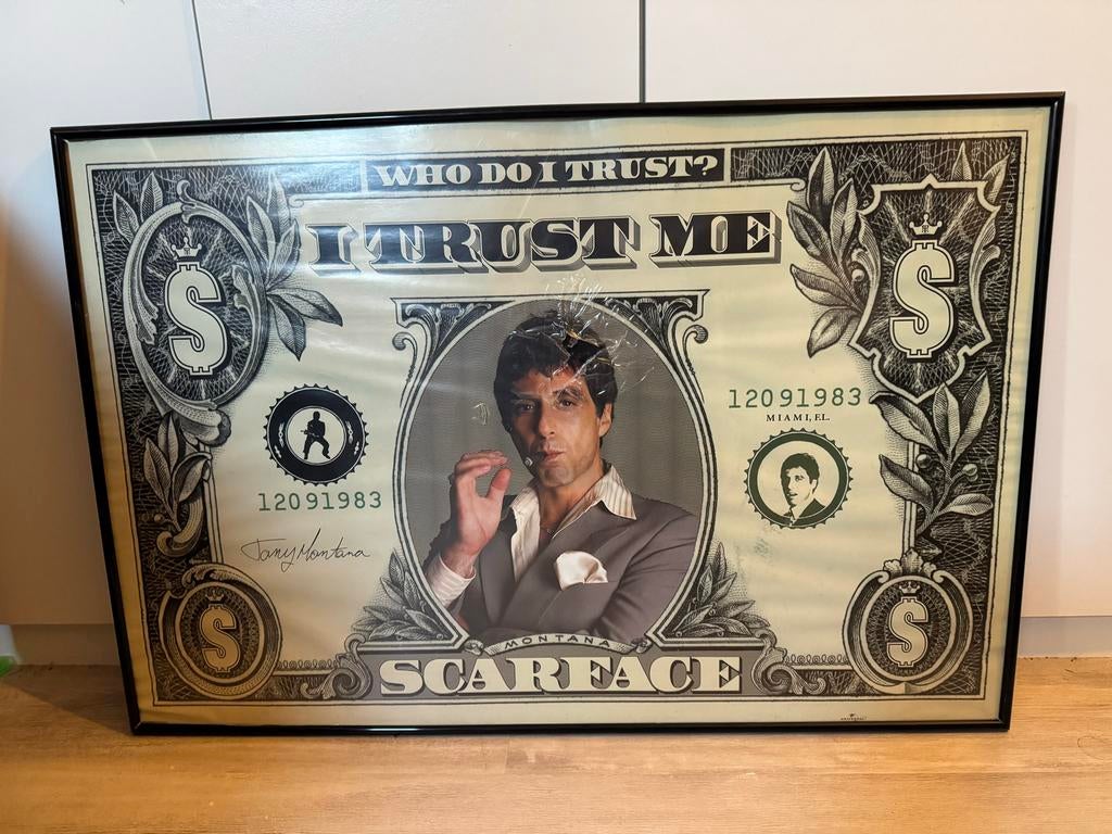 Schilderij Scarface, Huis en Inrichting, Woonaccessoires | Schilderijen, Tekeningen en Foto's, Ophalen, 50 tot 75 cm, Nieuw, Schilderij
