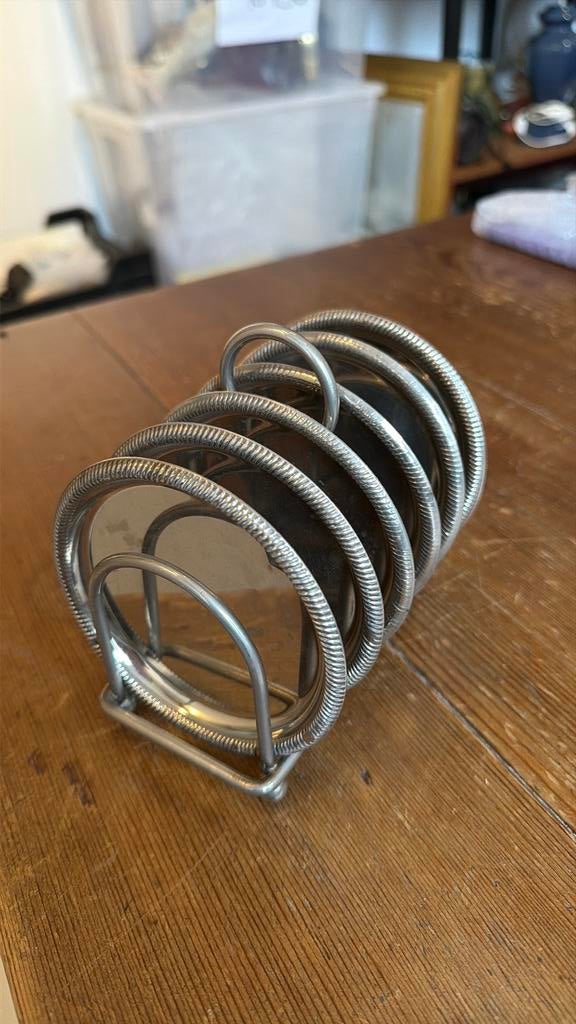 Zilveren RSV onderzetters met houder, Glas of Kopje, Ophalen of Verzenden, Zo goed als nieuw, X