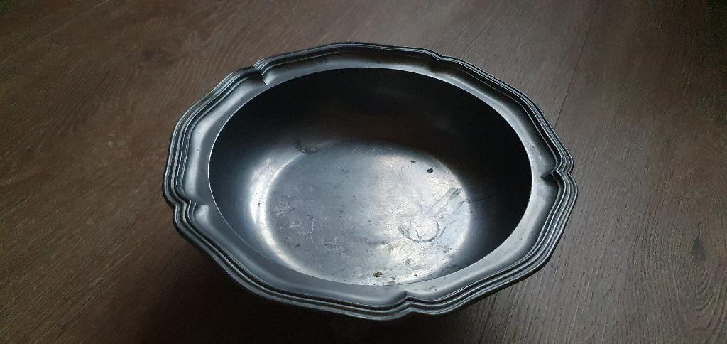 Tinnen fruitschaal op pootjes, Antiek en Kunst, Antiek | Tin, Ophalen of Verzenden