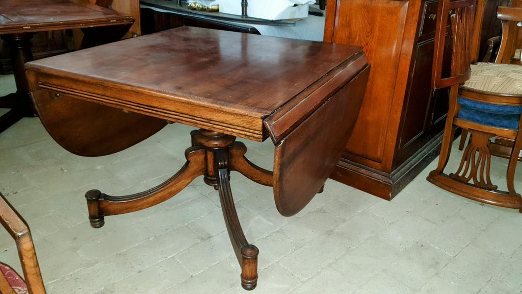 Antieke Engelse Eetkamer Tafel met Hangoren, Ophalen