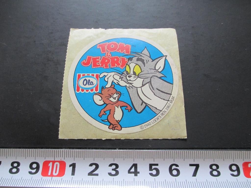 sticker ola ijs strip tom & jerry 017*, Ophalen, Zo goed als nieuw