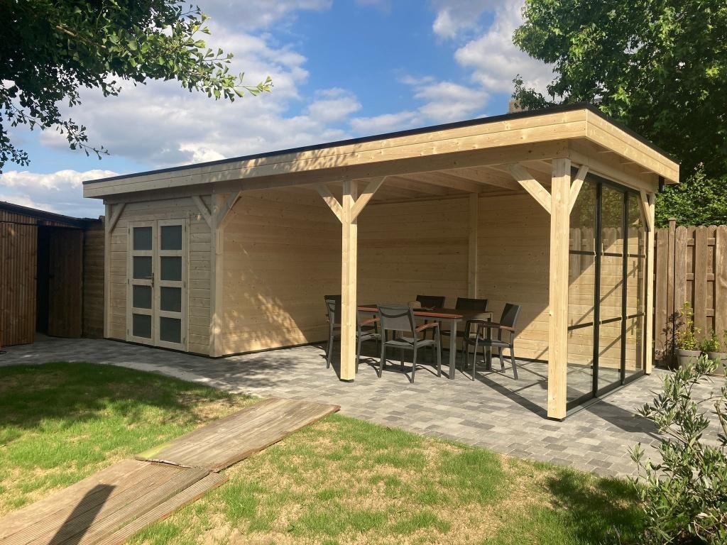 Vuren Topvision Bosuil, 300 x 300 en luifel 400 cm., Ophalen of Verzenden, Nieuw