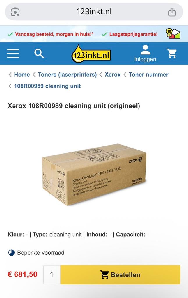 Xerox 108R00989, Ophalen of Verzenden, Nieuw, Toner