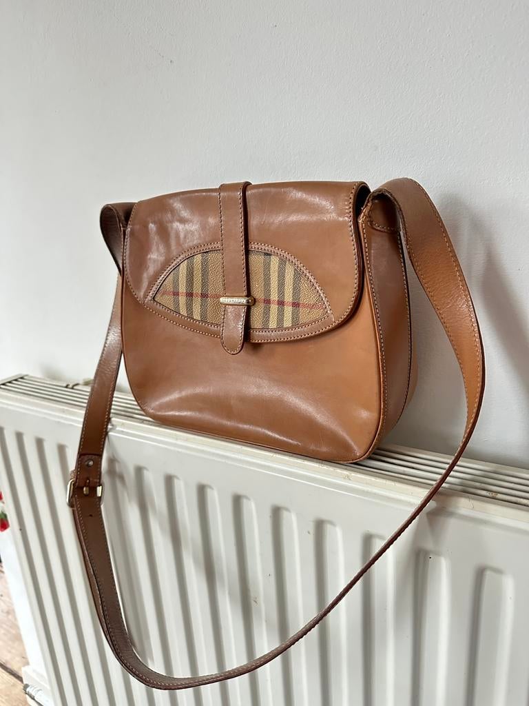 Burberry tas vintage, Ophalen of Verzenden, Gebruikt, Beige, Schoudertasje