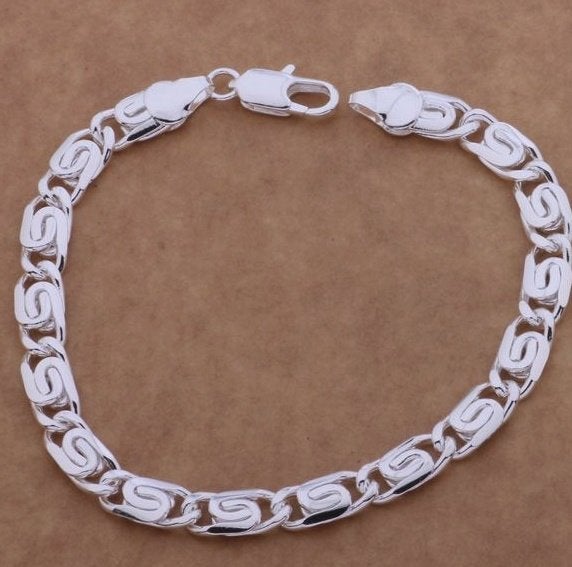 Trendy 925 zilveren armband, Sieraden, Tassen en Uiterlijk, Ophalen of Verzenden, Nieuw, Zilver, Zilver