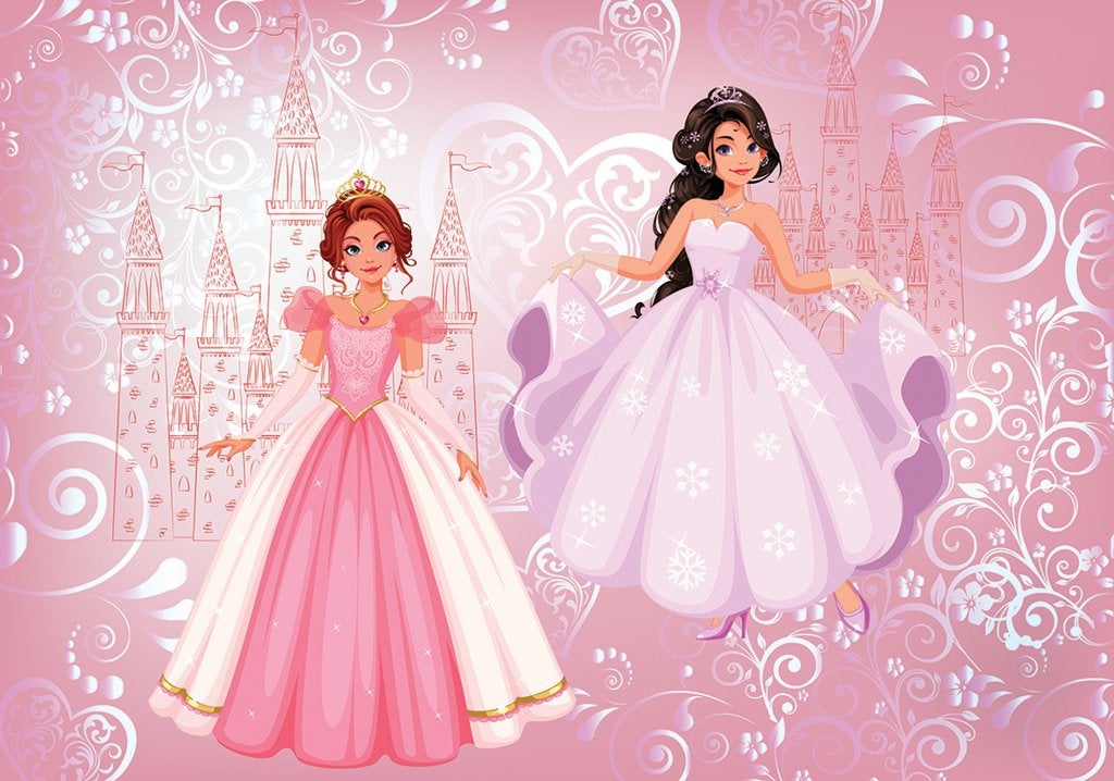 Prinsessen fotobehang Roze, meisjeskamer, *Muurdeco4kids, Verzenden, Nieuw